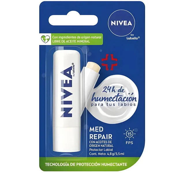 Protetor Solar Labial NIVEA Med Repair SPF 15 4.8 g