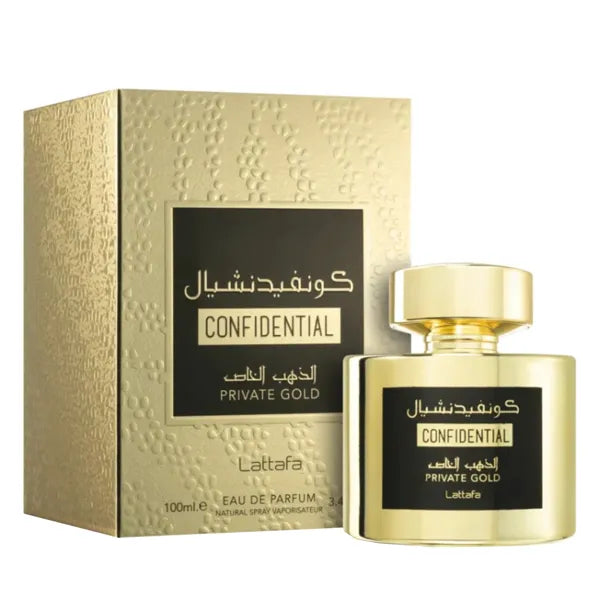 Perfume Unissex Lattafa Confidential Private Gold EDP 100 ml