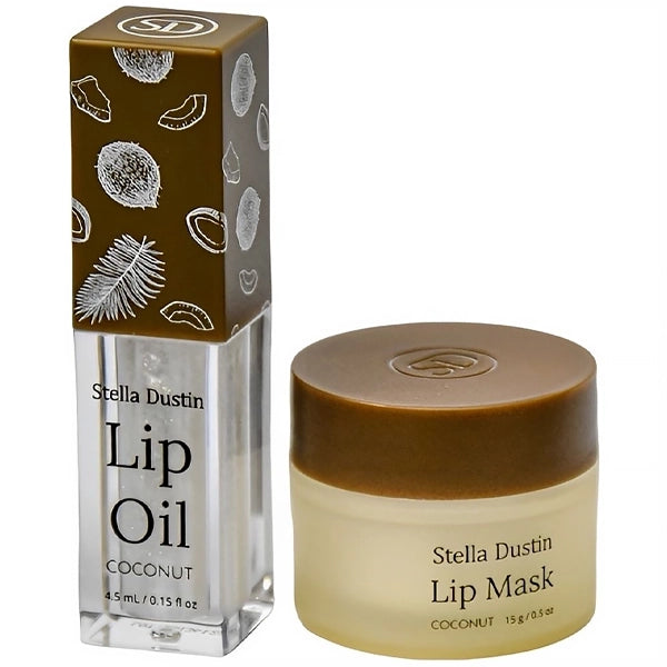 Kit Stella Dustin Lip Oil 4.5 ml + Máscara labial Coconut 15 g