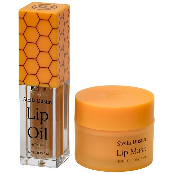 Kit Stella Dustin Lip Oil 4.5 ml + Máscara labial Honey 15 g