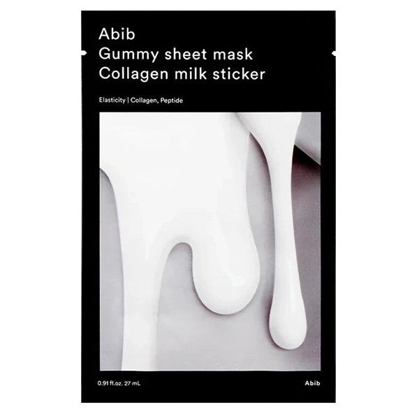 Máscara Facial Abib Gummy Sheet Mask Collagen Milk Sticker - 1 Unidade