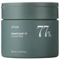 Almofadas Tônicas Anua Heartleaf 77% Clear Pad de 70 Unidades