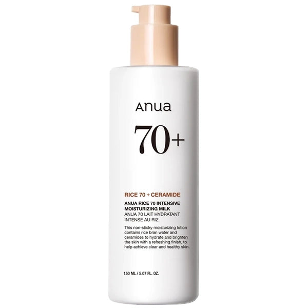 Loção Facial Anua Rice 70+ Ceramide Intensive Mosturizing Milk 150 ml