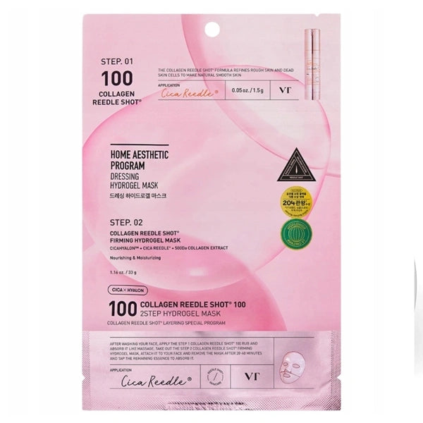 Máscara Facial VT Cosmetics Collagen Reedle Shot 100 2Step Mask - 1 Unidad
