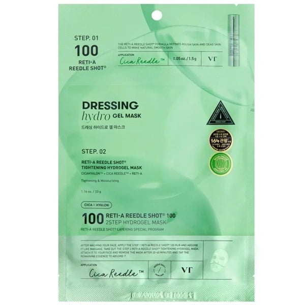 Máscara Facial VT Cosmetics Reti-A Reedle Shot 100 2-Step Hydrogel Mask - 1 Unidad