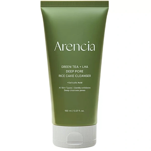 Limpador Facial Arencia Green Tea + LHA Deep Pore Rice Cake Cleanser de 150 g