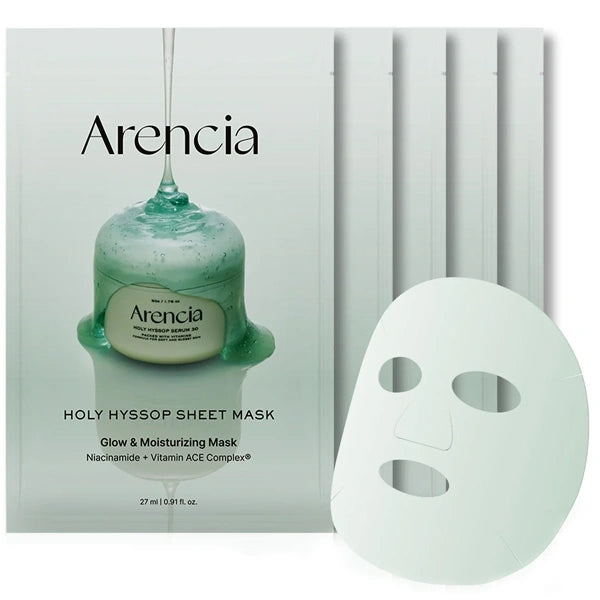 Máscara Facial Arencia Holy Hyssop Sheet - 5 Unidades