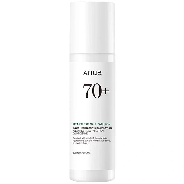 Loção Facial Anua Heartleaf 70+ Hyaluron de 200 ml
