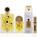Kit Perfume Feminino Lattafa Tharwah Gold  EDP 100 ml + Perfume 20 ml + Desodorante Corporal