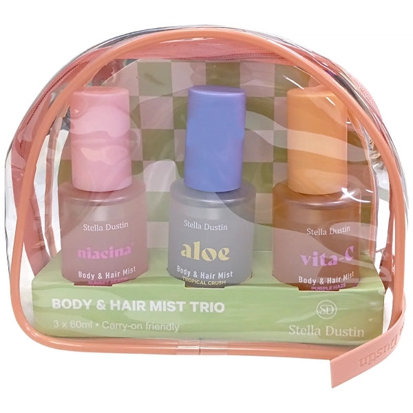 Kit Colônia Spray &amp; Perfume Capilar Feminino Stella Dustin Body &amp; Hair Mist Trio 60 ml