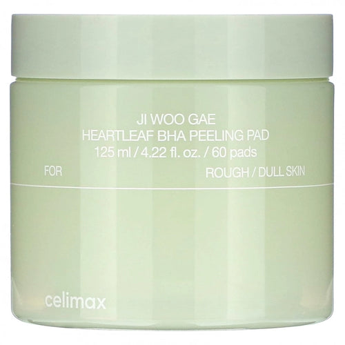 Almofadas Esfoliantes Celimax Ji Woo Gae Heartleaf BHA Peeling de 60 Unidades