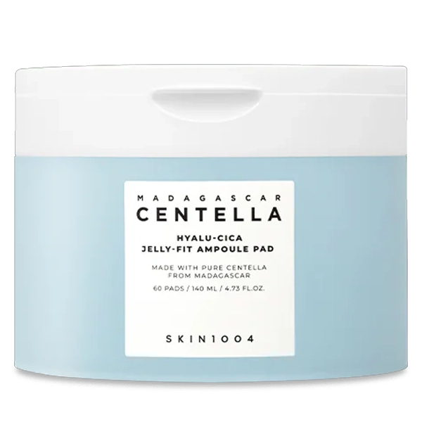 Almofadas Tônicas SKIN1004 Madagascar Centella Hyalu-Cica Jelly-Fit Pad de 60 Unidades