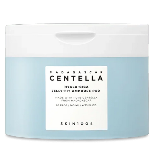 Almofadas Tônicas SKIN1004 Madagascar Centella Hyalu-Cica Jelly-Fit Pad de 60 Unidades