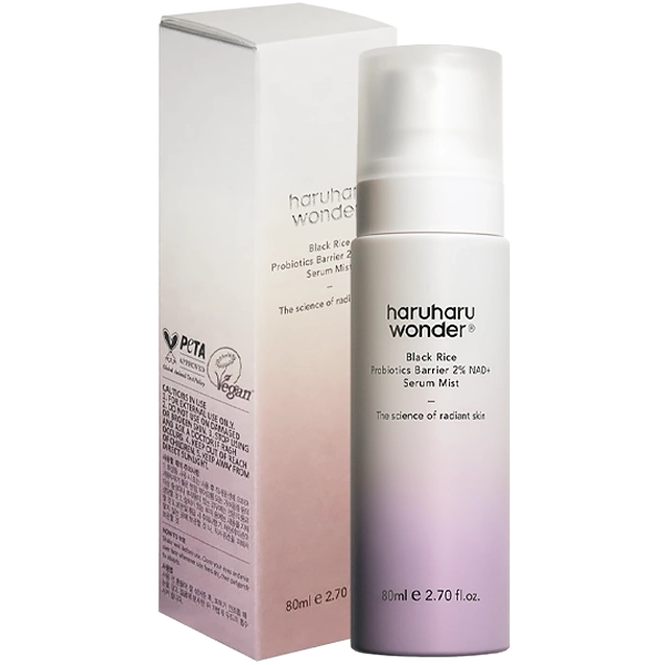 Sérum Facial Haruharu Wonder Black Rice Probiotics Barrier 2% NAD+ Serum Mist de 80 ml