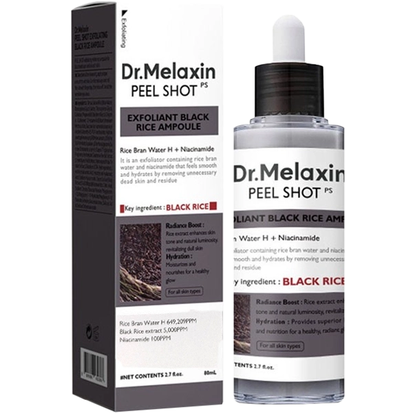 Esfoliante Facial Dr.Melaxin Peel Shot Black Rice Ampoule 80 ml