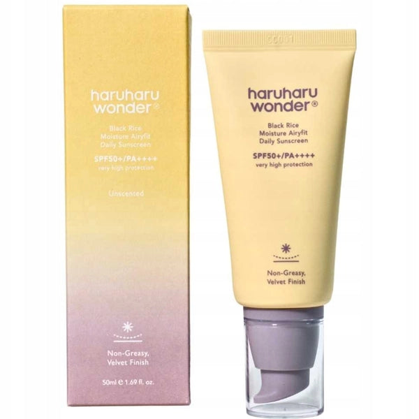 Protetor Solar Facial Haruharu Wonder Black Rice Moisture Airyfit Daily Sunscreen SPF 50+ PA++++ 50 ml