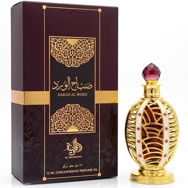 Óleo Perfumado Al Wataniah Sabah Al Ward Concentrado 12 ml