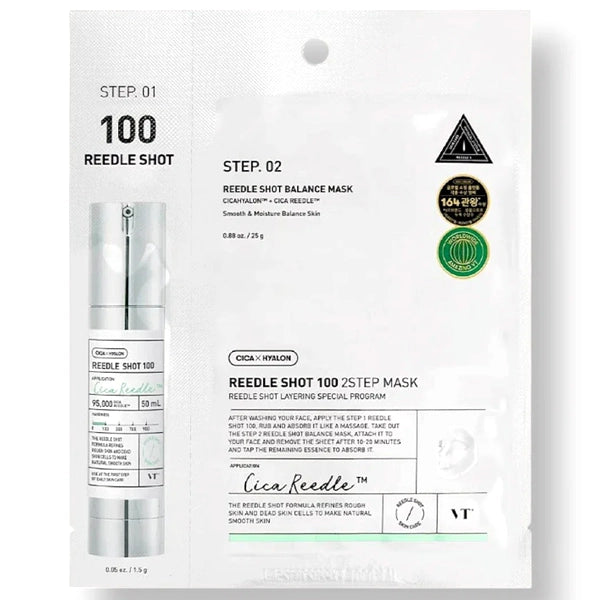 Máscara Facial VT Cosmetics Reedle Shot 100 2-Step - 1 Unidade