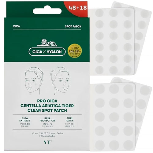 Adesivos para Acne VT Cosmetics Pro CICA Centella Asiatica Tiger Clear Spot de 66 Unidades
