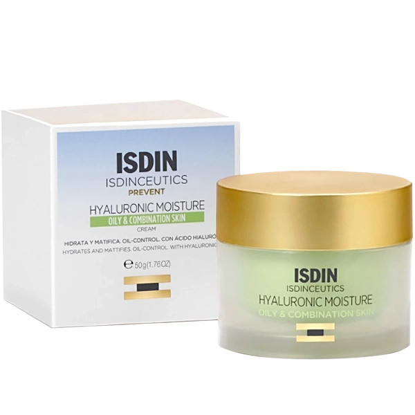 Creme Facial Hidratante Isdin Hyaluronic Moisture Oily &amp; Combintation Skin 50 g