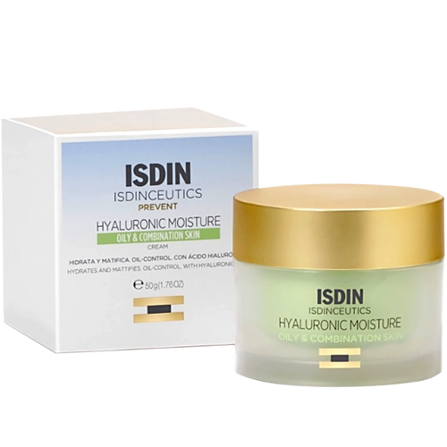 Creme Facial Hidratante Isdin Hyaluronic Moisture Oily &amp; Combintation Skin 50 g