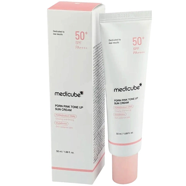 Protetor Solar Facial Medicube PDRN Pink Tone Up Sun Cream SPF 50+ PA++++ 50 ml
