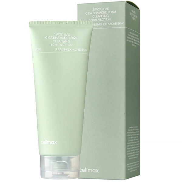Limpador Facial Celimax Ji Woo Gae Cica BHA Acne Foam Cleansing de 150ml