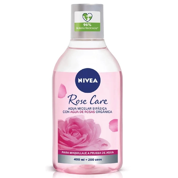 Demaquilante NIVEA Rose Care Agua Micelar Bifásica 400ml