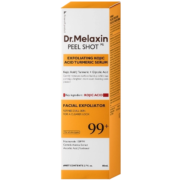 Sérum Facial Dr.Melaxin Peel Shot Exfoliating Kojic Acid Turmeric de 80 ml