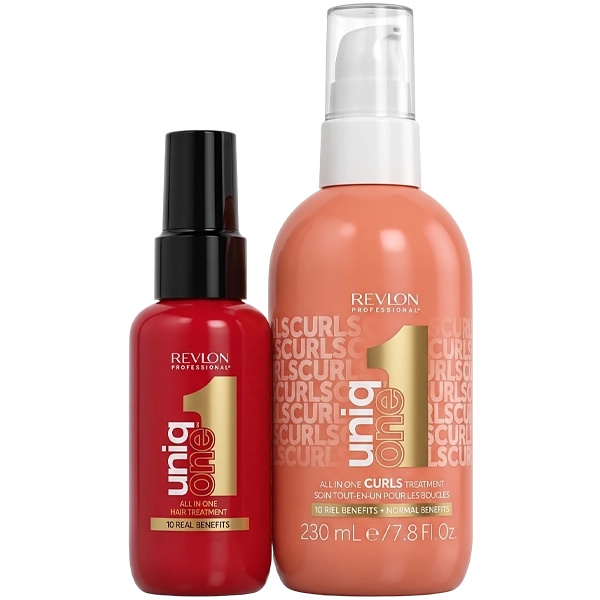 Leave-In Revlon UniqOne All In One Curls 230 ml + UniqOne All In One Classic 50 ml
