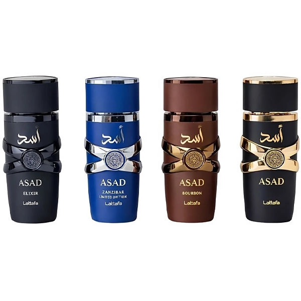 Kit Perfume Masculino Lattafa ASAD Collection EDP 25 ml 4 Unidades