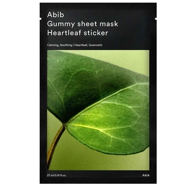 Máscara Facial Abib Gummy Sheet Mask Heartleaf Fit - 10 Unidades