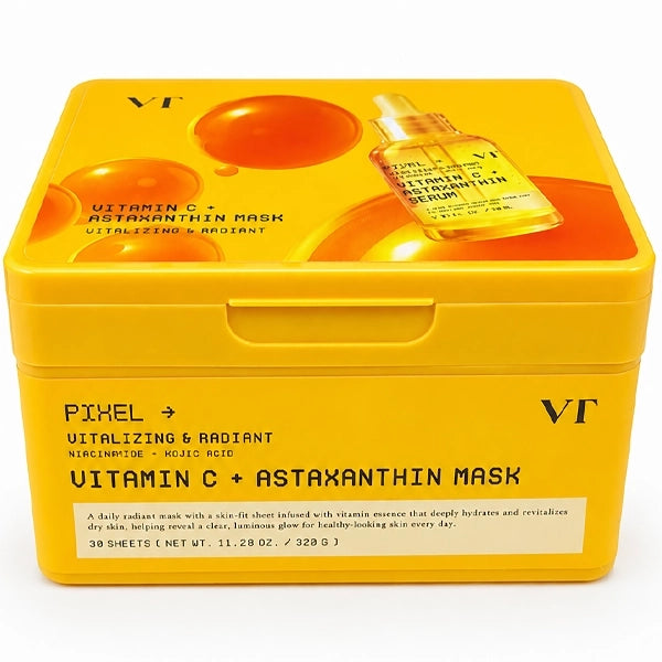 Máscara Facial VT Cosmetics Vitamin C + Astaxanthin - 30 Unidades