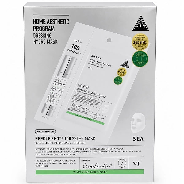 Máscara Facial VT Cosmetics Reedle Shot 100 2-Step - 5 Unidades