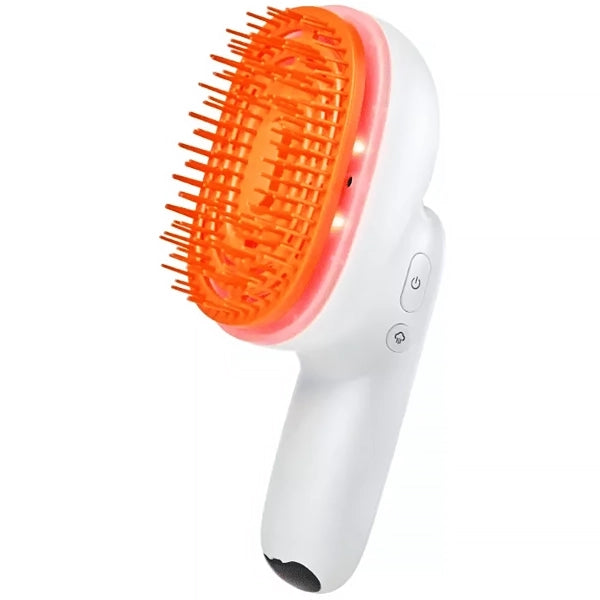Escova Massageadora Portátil Lilyeve Grow:Turn Brush Steam Booster - Branco Laranja