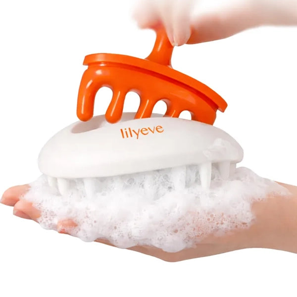 Escova Massageadora Lilyeve 2way Gua Sha Brush - Branco Laranja