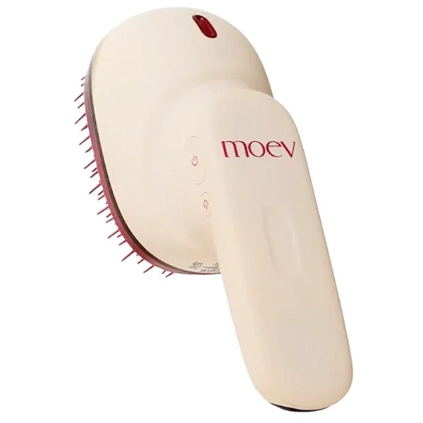 Escova Massageadora Portátil Moev Hair Steamer Pro - Bege Vermello