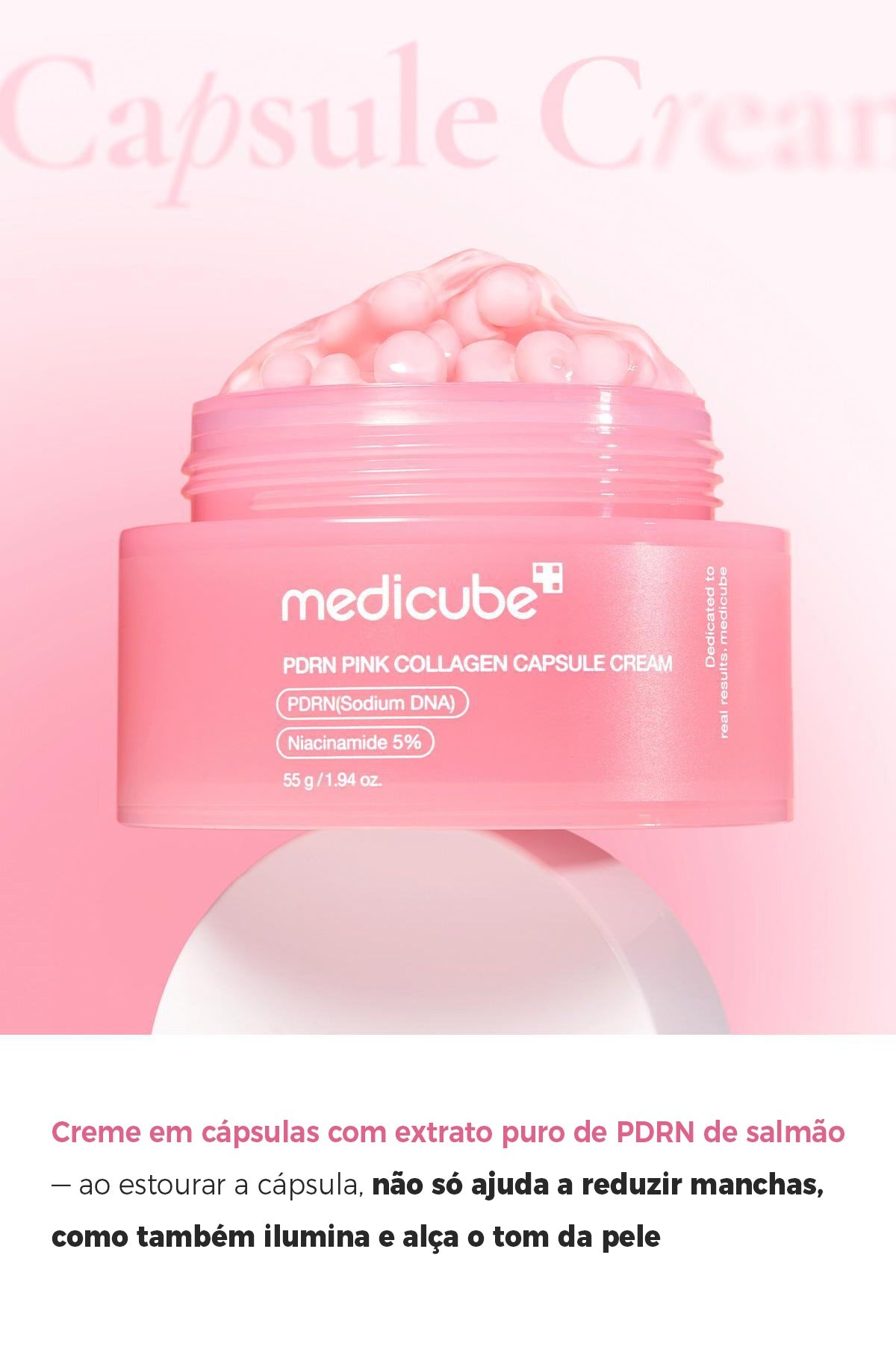MEDICUBE Creme Pink PDRN em Cápsulas de Colágeno 55g