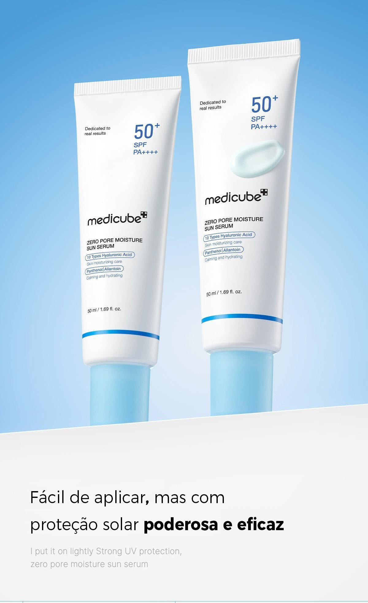MEDICUBE Protetor Solar Sérum Zero Pore SPF50+ PA++++ 50ml