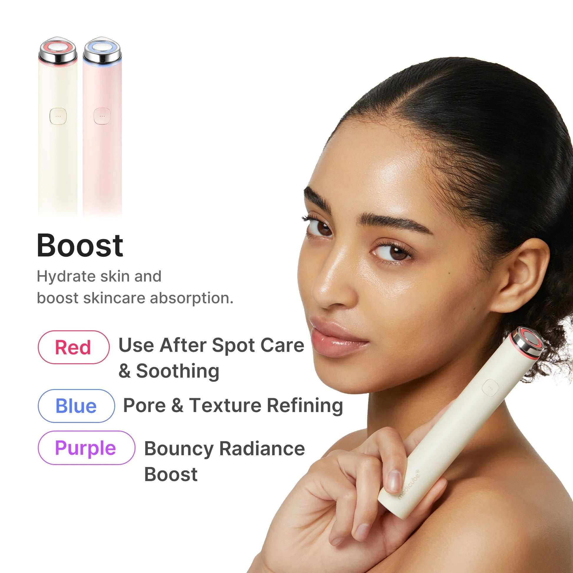 MEDICUBE AGE-R Booster Pro Mini Plus – Rejuvenescedor Facial Compacto RF + EMS