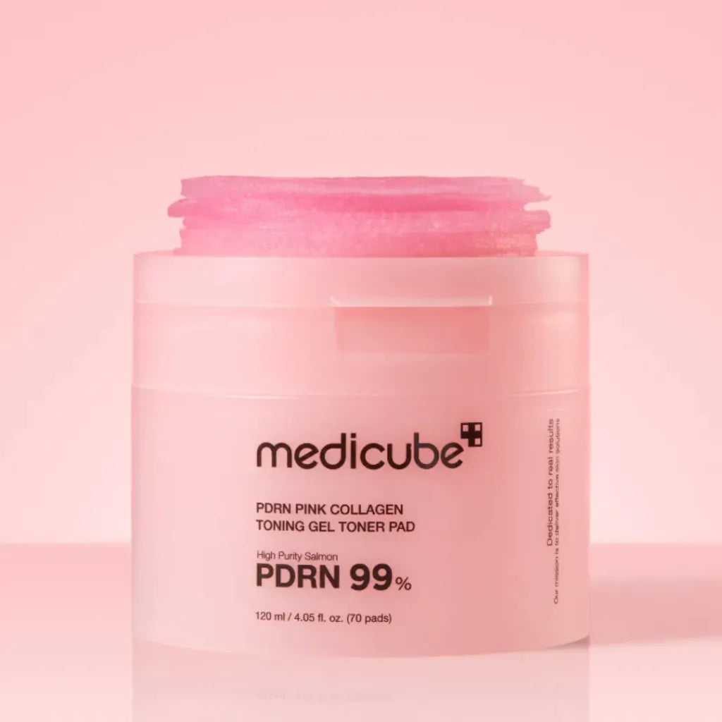 MEDICUBE Toner Pad Hidrogel Pink com PDRN e Colágeno 120ml – 70 Pads