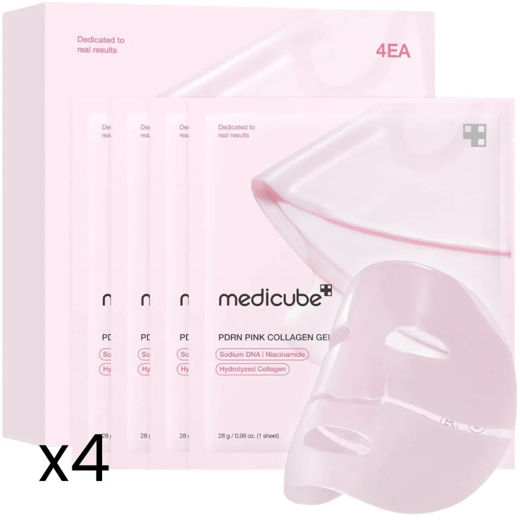MEDICUBE Máscara Gel de Colágeno com PDRN – Caixa 4 un.